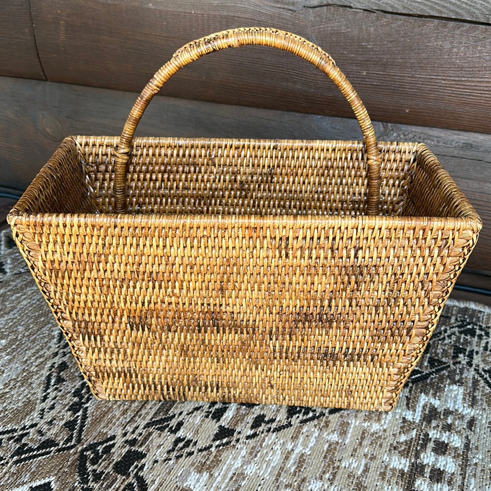 Pottery Barn Wicker Rattan Wall Basket